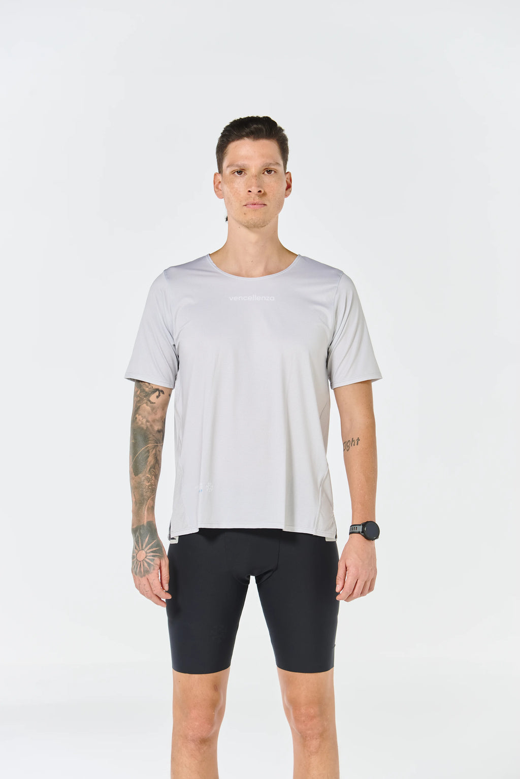 Camiseta Running Hombre- Gris