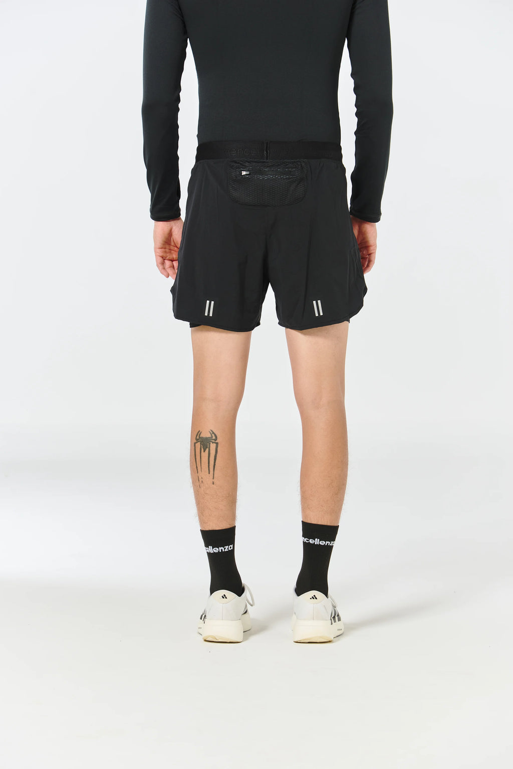 Pantaloneta running 5" - Negro
