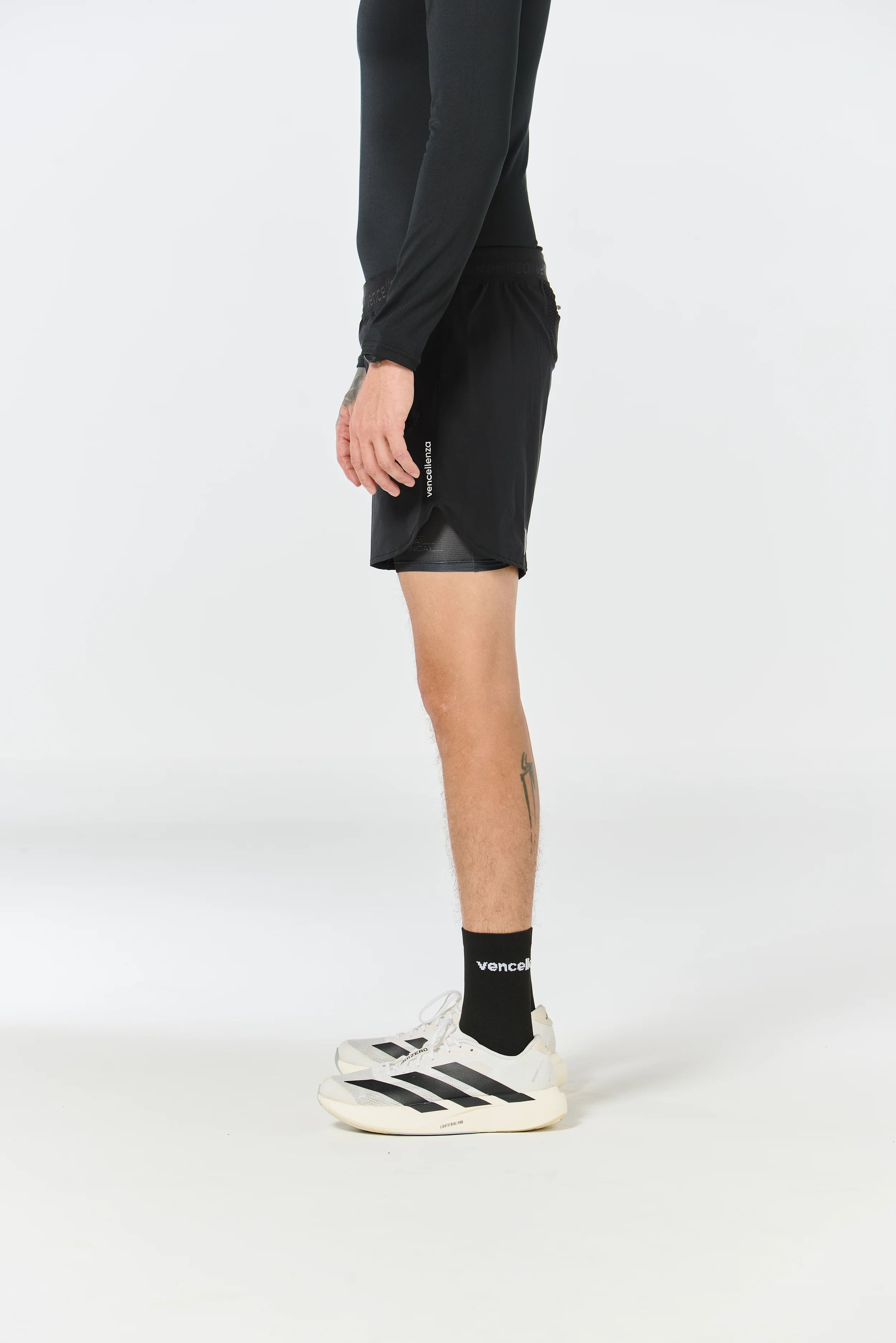 Pantaloneta running 5" - Negro