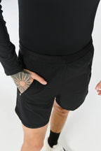 Pantaloneta running 5" - Negro