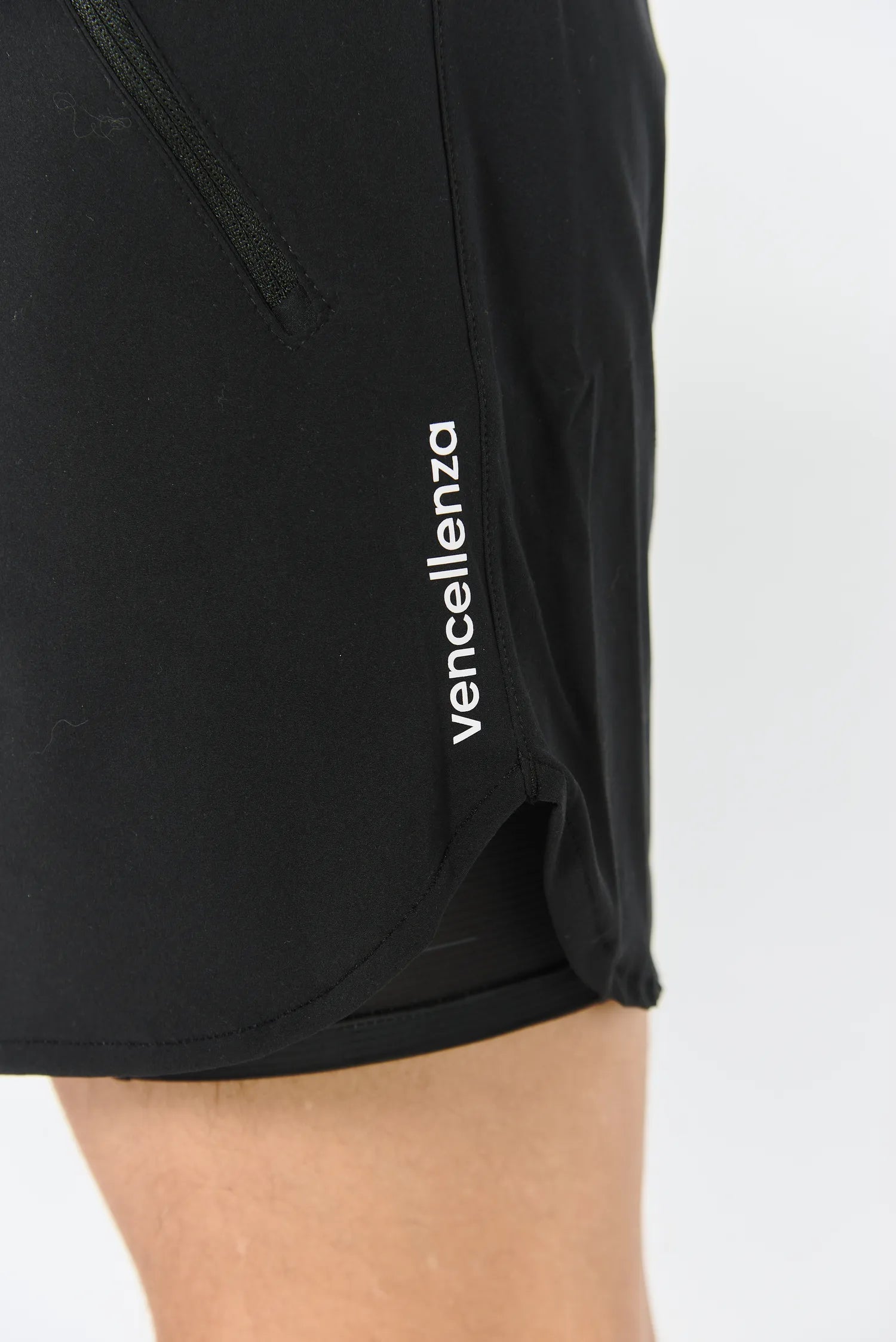 Pantaloneta running 5" - Negro