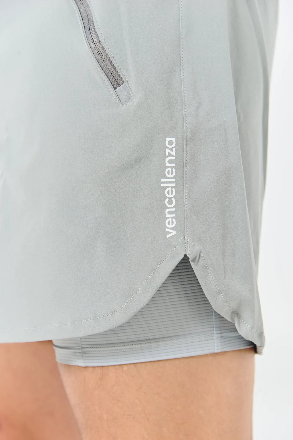 Pantaloneta running 5" - Gris
