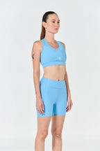 Top Running Cruzado - Azul Glaciar