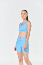 Top Running Cruzado - Azul Glaciar