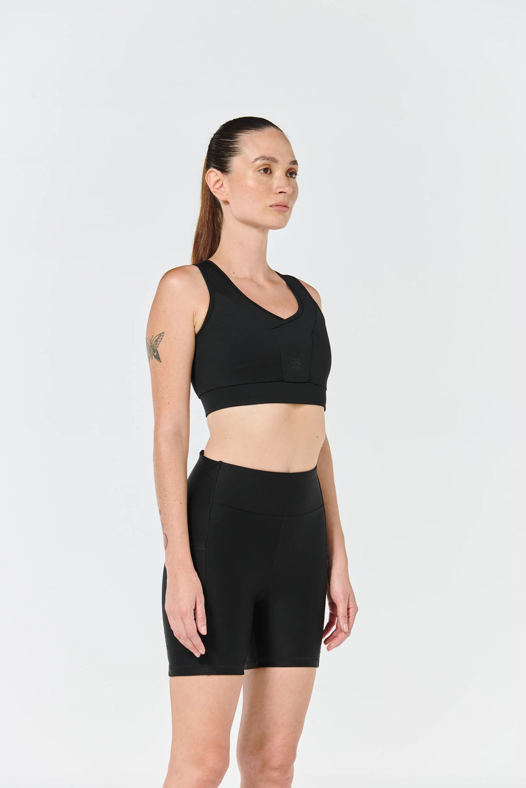 Top Running Cruzado - Negro