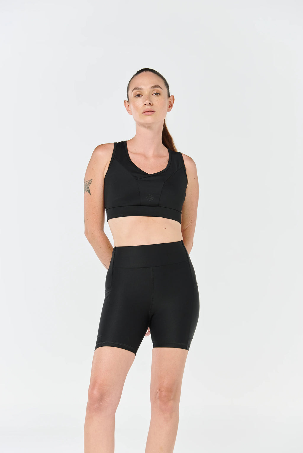 Top Running Cruzado - Negro